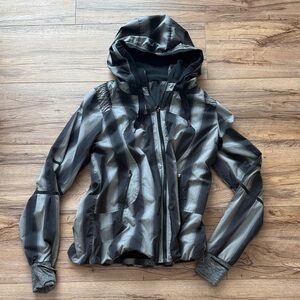 lululemon athletica Black and Gray Striped Jacket